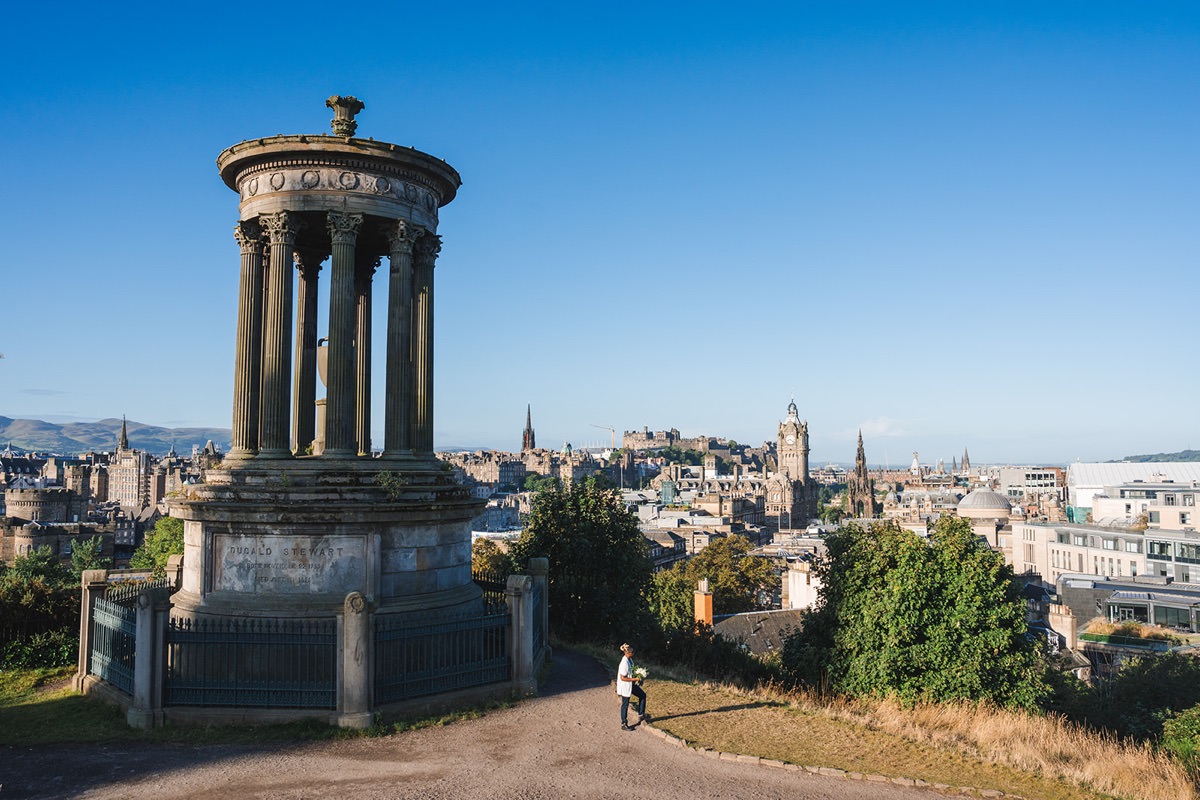 engagement photography Calton hill edinburgh