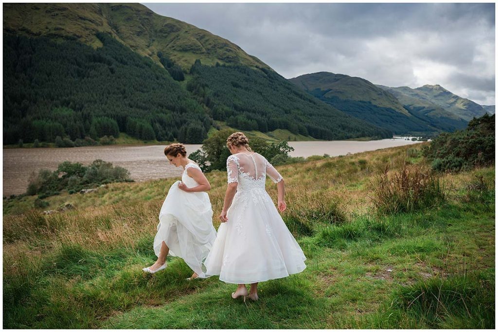 same sex wedding photography Monachyle Mhor